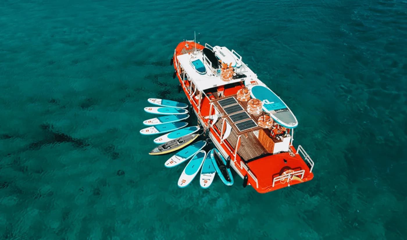 Traditional boat trip Ibiza open bar tapas