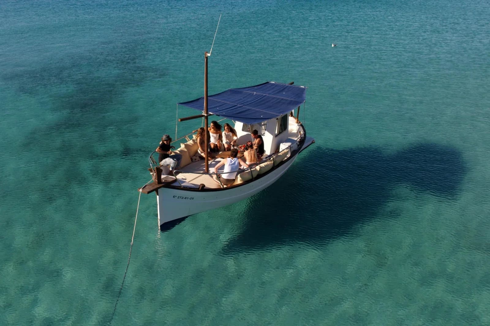 Quicksilver Thunder full day charter Ibiza deck